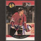 TRENT YAWNEY - Chicago Blackhawks - 1990-91 Pro Set  AUTOGRAPH