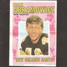 DAN ABRAMOWICZ 1971 Topps Football Mini Poster - 49ers, Saints & Xavier DAN ABRAMOWICZ 1971 Topps Football Mini Poster - 49ers, Saints & Xavier