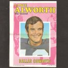 LANCE ALWORTH 1971 Topps Football Mini Poster - Dallas Cowboys & Razorbacks