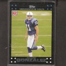 ANTHONY GONZALEZ - 2007 Topps Rookie Card - Colts & Ohio State Buckeyes