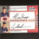LARS ANDERSON & MAX SAPP - 2005 Upper Deck Team USA Rookie Autograph - Red Sox & Astros LARS ANDERSON & MAX SAPP - 2005 Upper Deck Team USA Rookie Autograph - Red Sox & Astros