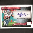 AHMAD BRADSHAW - 2010 Topps Peak Performance Autograph - NY Giants, Colts & Marshall