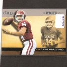 SAM BRADFORD - 2010 Hit The Write Stuff Rookie - St. Louis Rams & Oklahoma Sooners