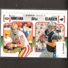 JOE MONTANA & JIMMY CLAUSEN - 2010 Topps Gridiron Lineage Rookie - 49ers & Panthers