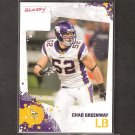 CHAD GREENWAY - 2010 Score GLOSSY Parallel - Vikings & Iowa Hawkeyes