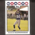 MARIO MANNINGHAM - 2008 Topps Rookie- NY Giants & Michigan Wolverines