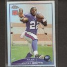 ANDRE BROWN - 2009 Topps Chrome REFRACTOR Rookie Card - NY Giants & NC State Wolfpack