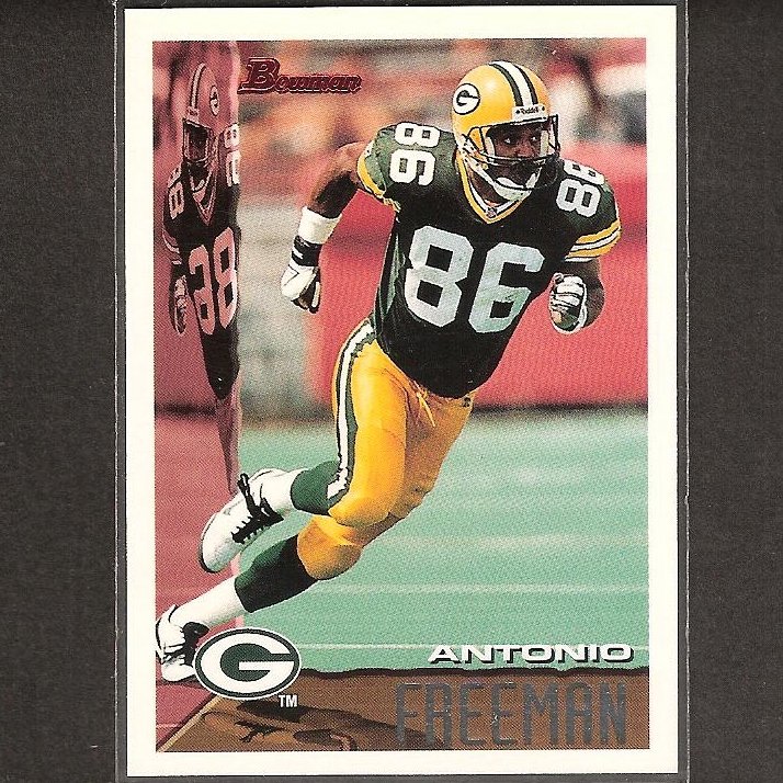 ANTONIO FREEMAN 1995 Bowman Rookie Packers & Virginia Tech Hokies