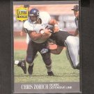 CHRIS ZORICH - 1991 Ultra Update ROOKIE CARD - Bears & Notre Dame Fighting Irish