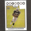 DARREN McFADDEN 2008 Topps Rookie Card - Raiders & Arkansas Razorbacks