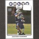 JACOB TAMME 2008 Topps Rookie Card - Carolina Colts & Kentucky Wildcats