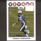 CHRIS JOHNSON 2008 Topps Rookie Card - NY Jets & East Carolina
