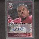 GLEN COFFEE - 2009 Topps Chrome Autograph ROOKIE - 49ers & Alabama Crimson Tide