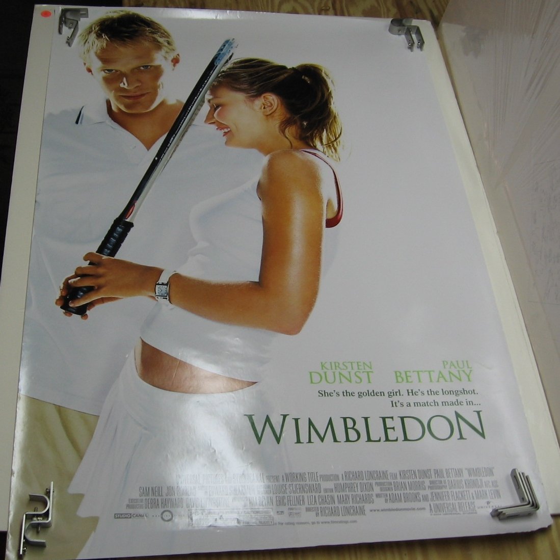 WIMBLEDON Authentic Movie Poster - Double Sided - Kirsten Dunst, Paul Bettay - 2004