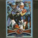 AARON HERNANDEZ - 2012 Topps Chrome PRISM Refractor #/216 - Patriots & Florida Gators