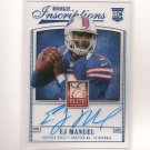2013 EJ E.J. MANUEL Elite Inscriptions BLUE Autograph RC - Bills & Florida State Seminoles