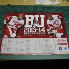 2013-14 NCAA Hockey Boston University Terriers SCHEDULE POSTER - Noonan & McGregor