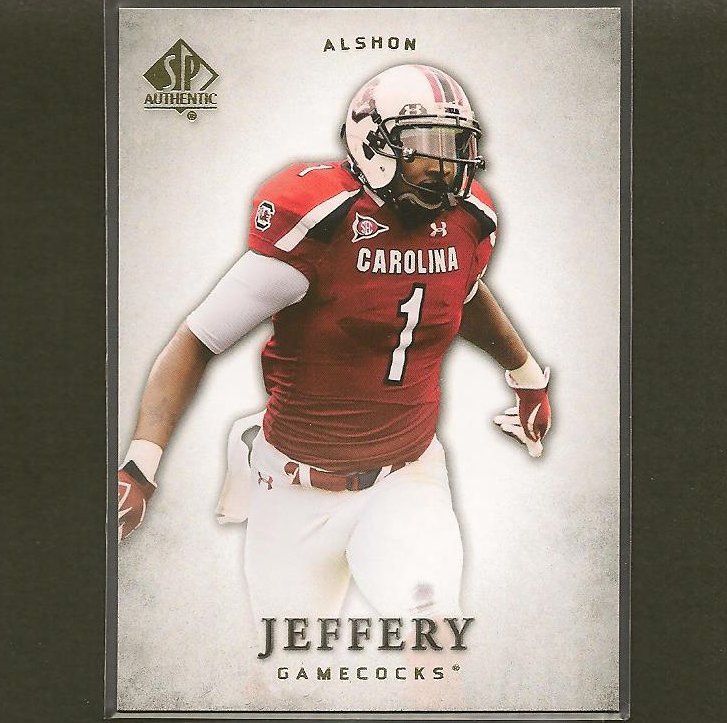 ALSHON JEFFERY 2012 SP Authentic Rookie RC - Bears & South Carolina ...