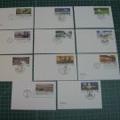 1988-1991 USPS Blank America the Beautiful Stationery Postal Card FDC First Day of Issue Lot x11