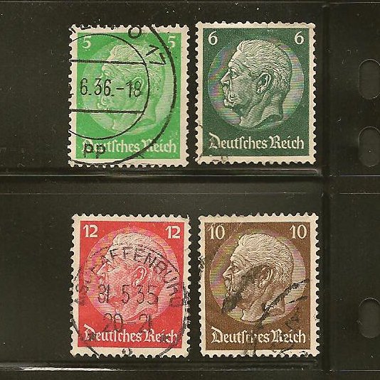 Germany Reich Postage Stamp Lot X6 - Scott # 222,223,418,419,421,422,