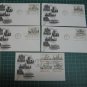 1980 US Postal Architecture FDC Cachet Set of 5 - First Day Issue - Scott # 1738,1739,1740,1741