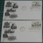 1980 US Postal Architecture FDC Cachet Set of 5 - First Day Issue - Scott # 1738,1739,1740,1741
