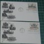 1980 US Postal Architecture FDC Cachet Set of 5 - First Day Issue - Scott # 1738,1739,1740,1741