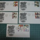 1983 US Postal Summer Olympics FDC Cachet Set of 5 - First Day Issue - Scott #2048,2049,2050,2051