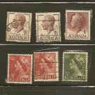 Australia King George VI & Queen Elizabeth Definitives Postage Stamp Lot x8 Australia King George VI & Queen Elizabeth Definitives Postage Stamp Lot x8