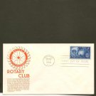 1955 USPS Anderson FDC Scott #1066 -Chicago, IL - Rotary Club - First Day of Issue/Cover