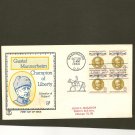 1960 USPS Tri Color FDC Scott #1166 Block of 4 - Washington, DC - Mannerheim -First Day of Issue