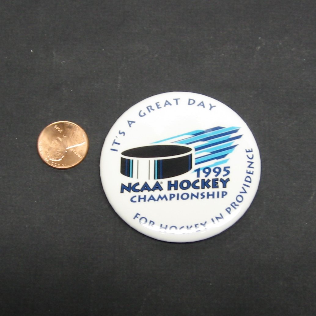 1995 NCAA Hockey FROZEN FOUR Pinback Button/Pin - Boston University,Maine,Michigan,Minnesota