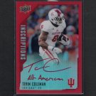TEVIN COLEMAN - 2015 Upper Deck Inscriptions Rookie RED Autograph RC #54/149 - 49ers & Hoosiers TEVIN COLEMAN - 2015 Upper Deck Inscriptions Rookie RED Autograph RC #54/149 - 49ers & Hoosiers
