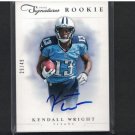 KENDALL WRIGHT 2012 Panini Prime Signatures #29/49 - Autograph Relic RC - Titans & Baylor Bears KENDALL WRIGHT 2012 Panini Prime Signatures #29/49 - Autograph Relic RC - Titans & Baylor Bears