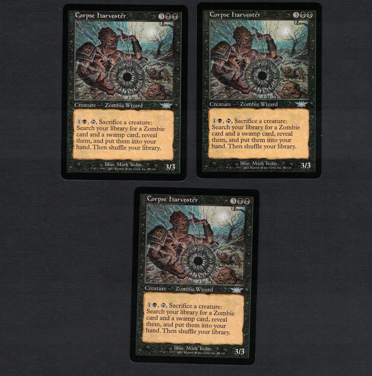CORPSE HARVESTER x3 Black Magic the Gathering MtG Legions