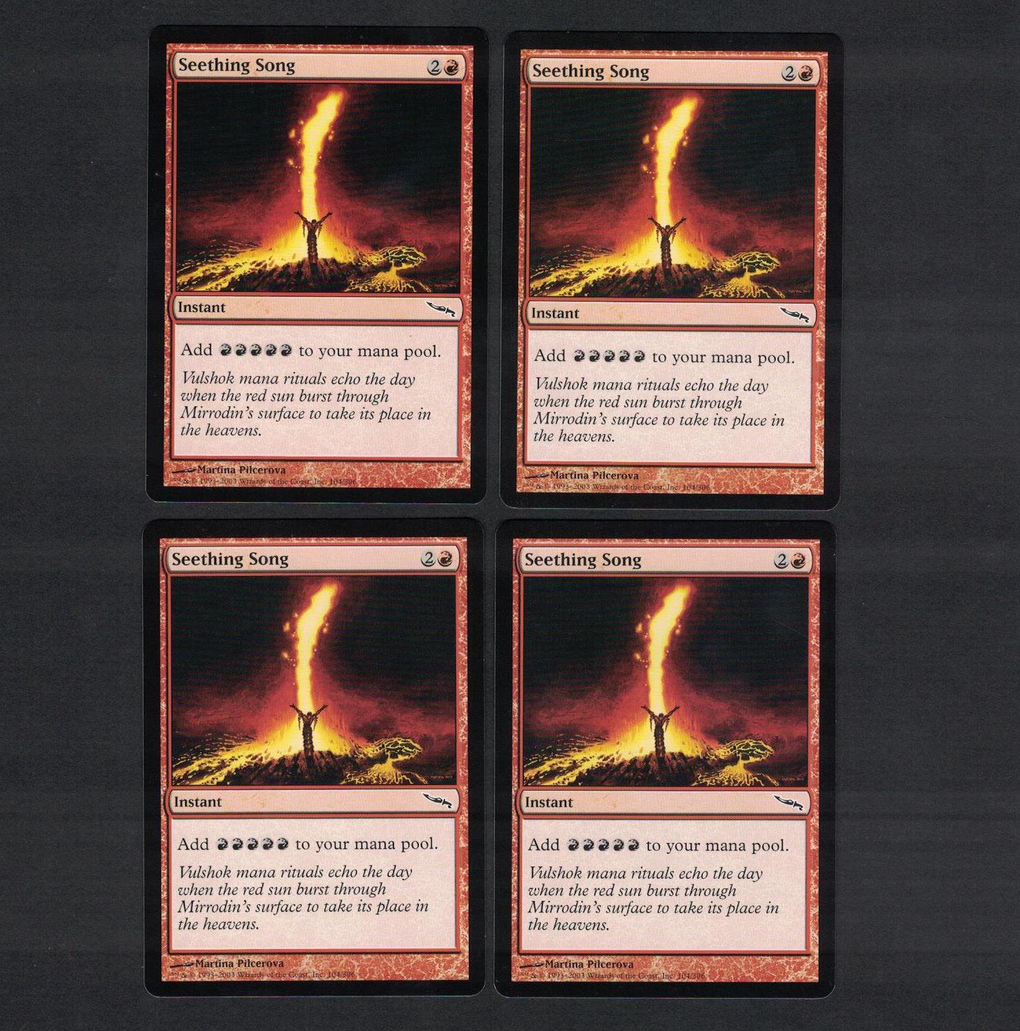 SEETHING SONG Mirrodin MTG Red Instant Com 