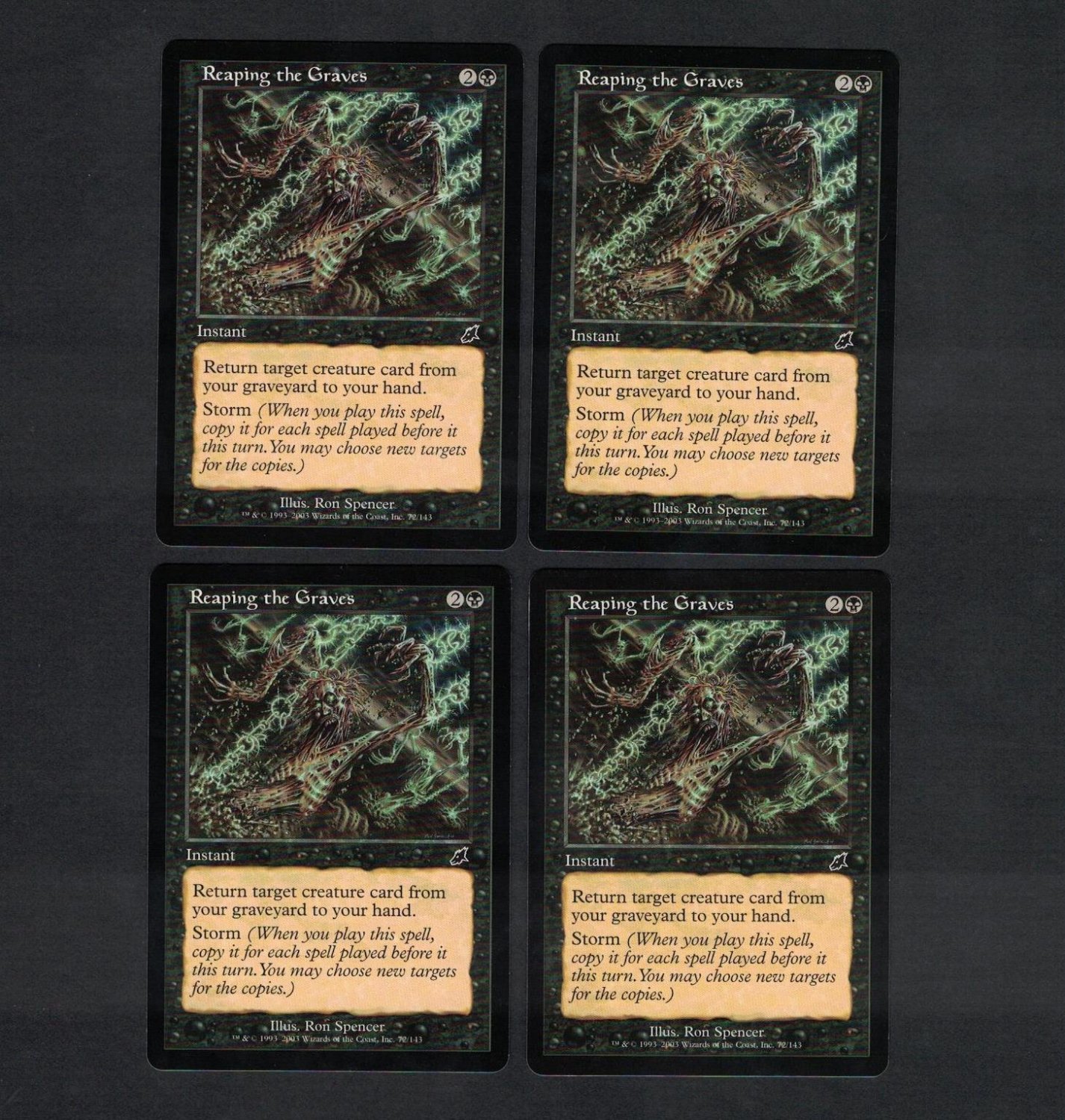 LP Scourge 4 Reaping the Graves x4 4x mtg