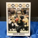 DREW BREES 2008 Topps Base Card #1 - New Orleans Saints & Purdue Boilermakers DREW BREES 2008 Topps Base Card #1 - New Orleans Saints & Purdue Boilermakers