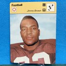 1977 1978 1979 FOOTBALL Jim Brown Sportscaster Card 6-18 (Japan) - Browns
