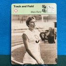 1977 1978 1979 TRACK and FIELD Mary Rand Sportscaster Card 38-15 (Italy, Lausanne) 1977 1978 1979 TRACK and FIELD Mary Rand Sportscaster Card 38-15 (Italy, Lausanne)