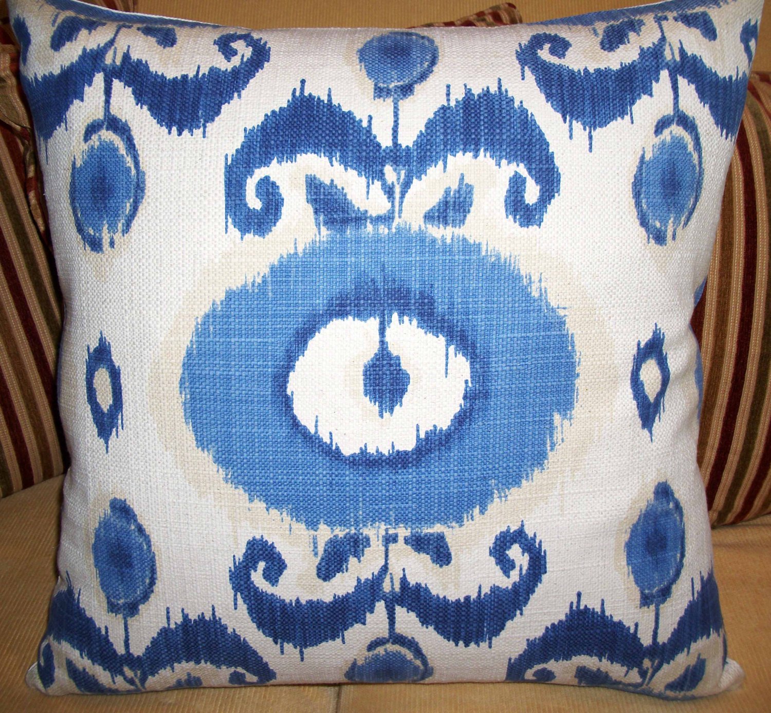 HIGH END IKAT ACCENT PILLOW NEW