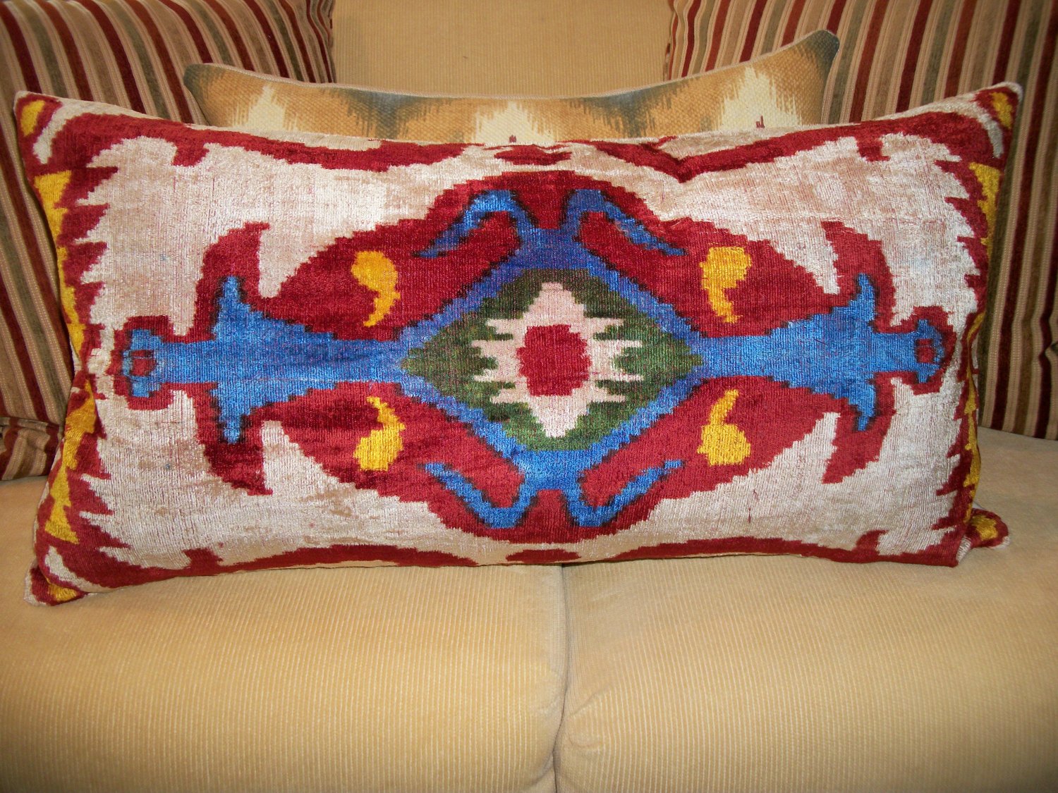 XL Hand Loomed Vintage Ikat Pillow