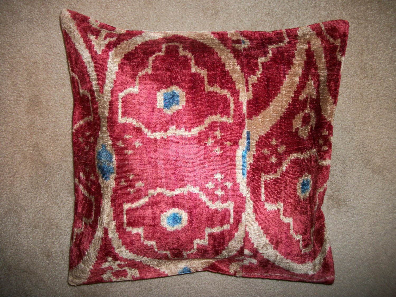 VINTAGE SILK IKAT ACCENT PILLOW