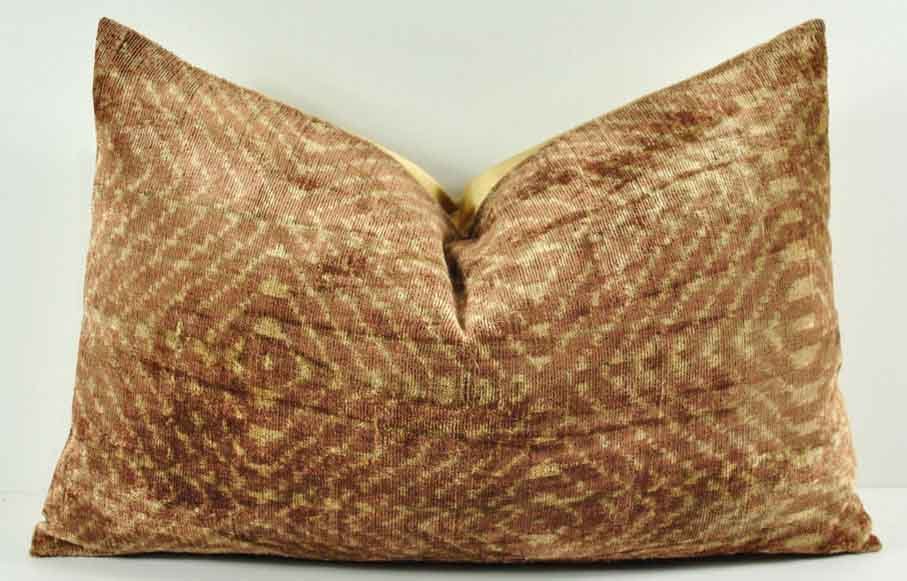 Silk Velvet Shibori Style Pillow