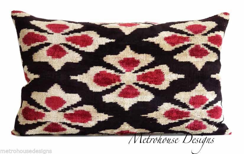 SILK VELVET "COLUMBINE" ACCENT PILLOW