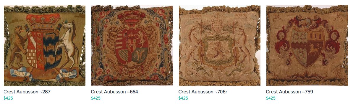 Upscale Aubusson Pillows ~A