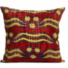 Bhangra Ikat Silk Pile Accent Pillows - A Pair