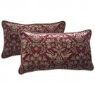 Pair Of Fortuny Style Designer Lumbar Pillows