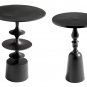Graphite Pedestal Side Table