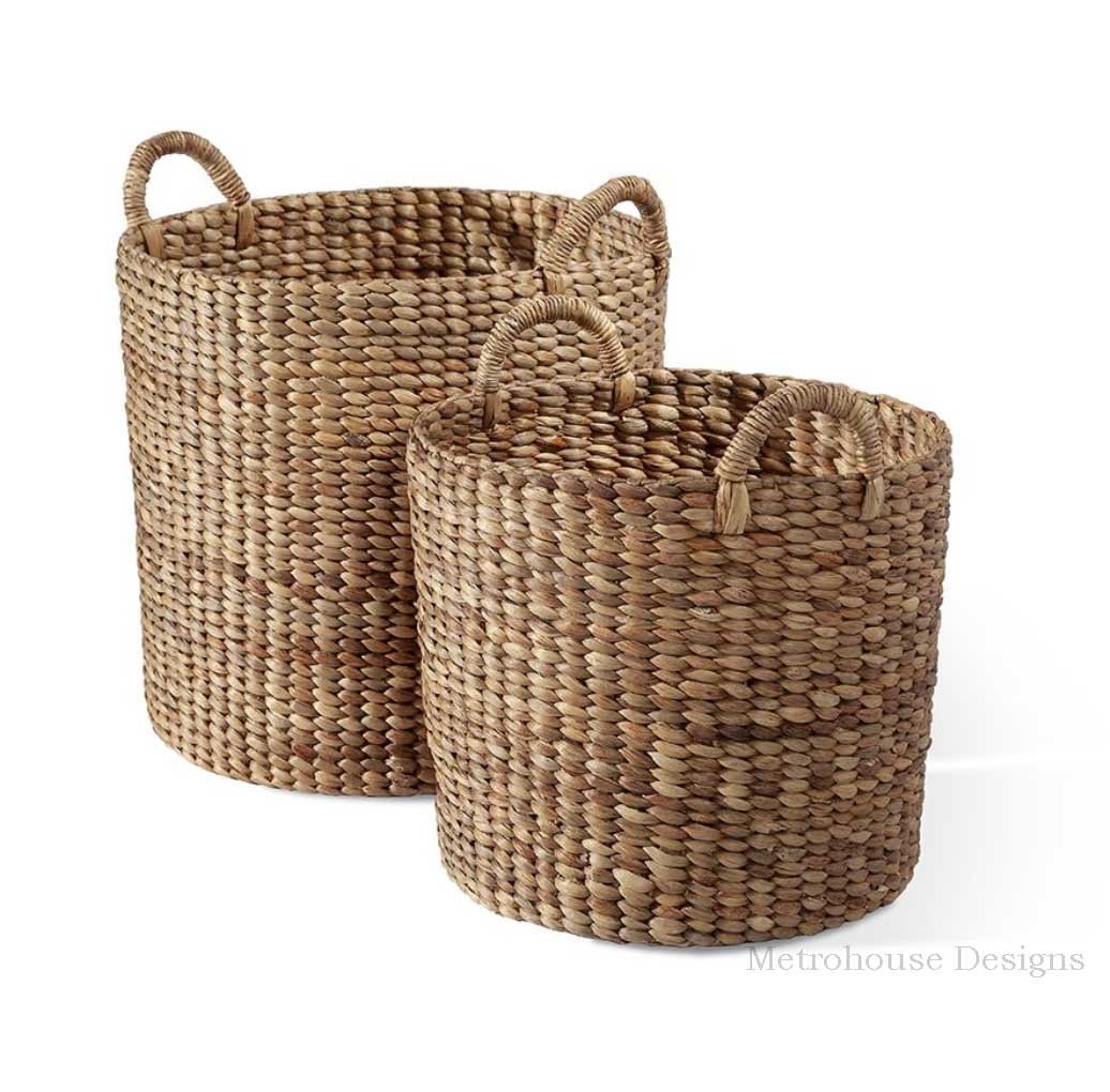 Augustine Water Hyacinth Baskets - Set Of 2